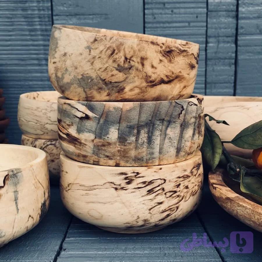 کاسه آجیل خوری چوبی کد 024 — تصویر 1