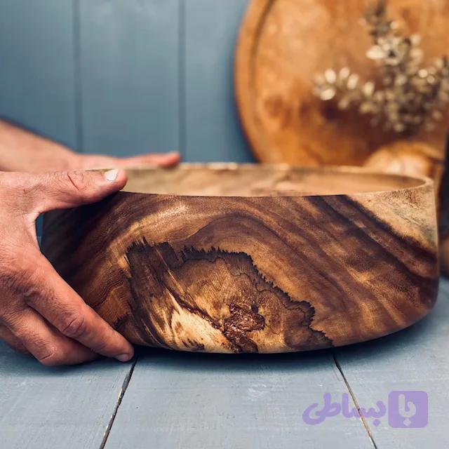 کاسه چوبی مانکی پاد کد 0257 — تصویر 1