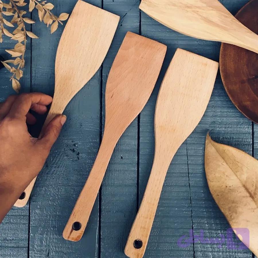 کفگیر چوبی کد 519 — تصویر 1