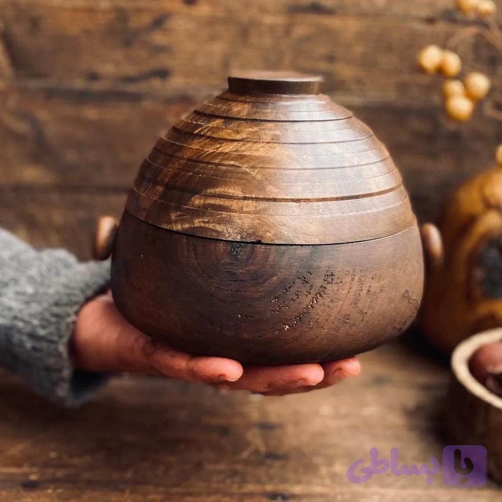 ظرف دربدار چوبی کد 100060 — تصویر 1