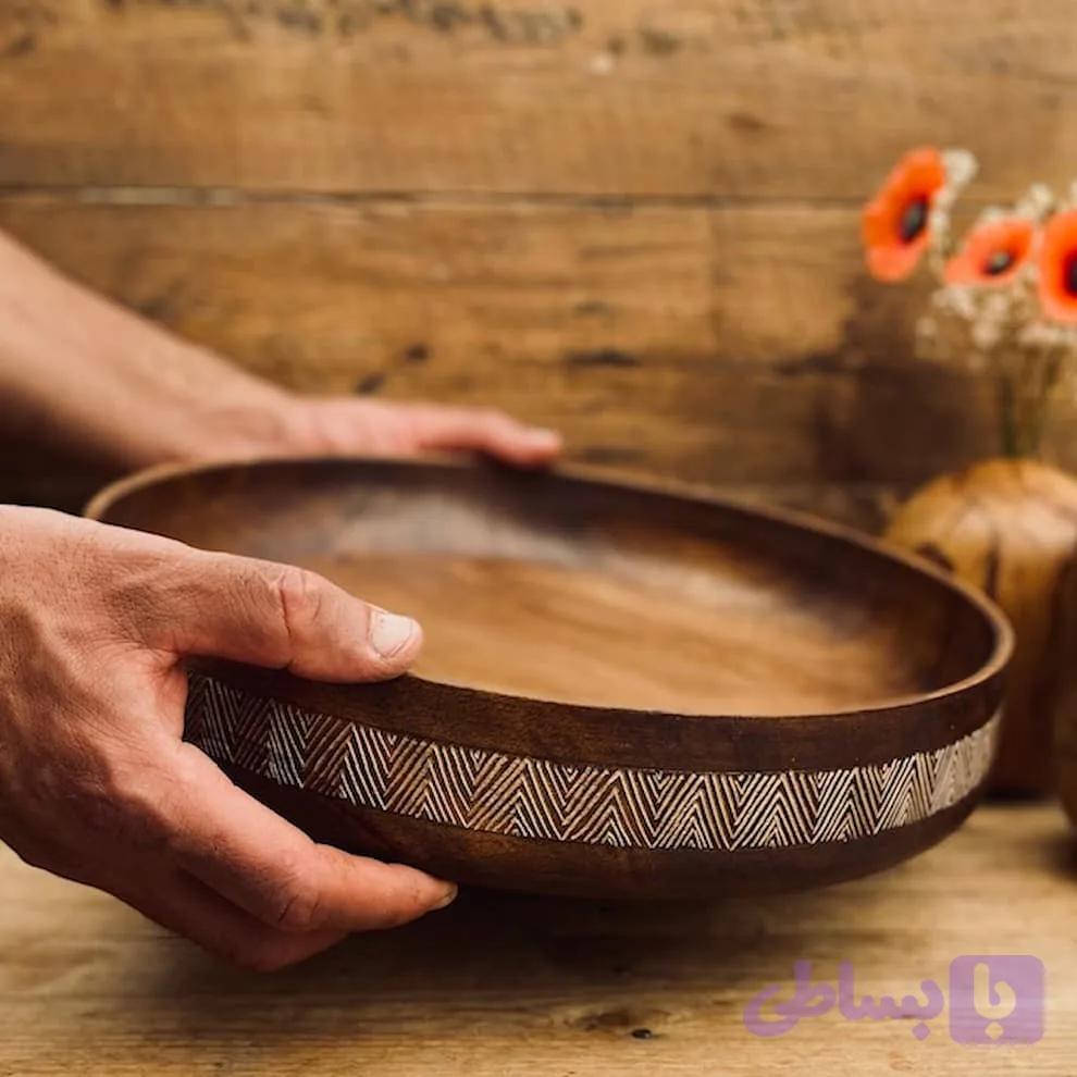 ظرف چوبی مدل بینه کد 010057