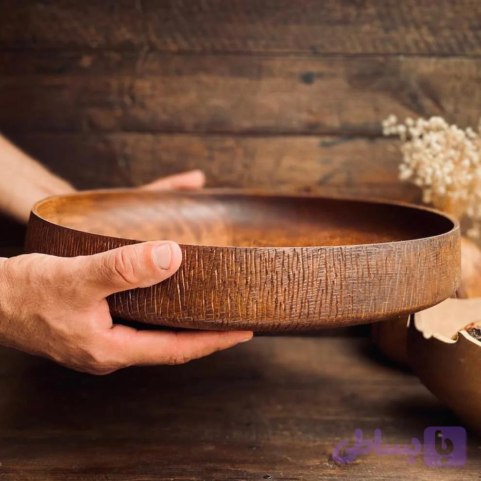 ظرف چوبی پذیرایی بلوط کد 010091 — تصویر 1