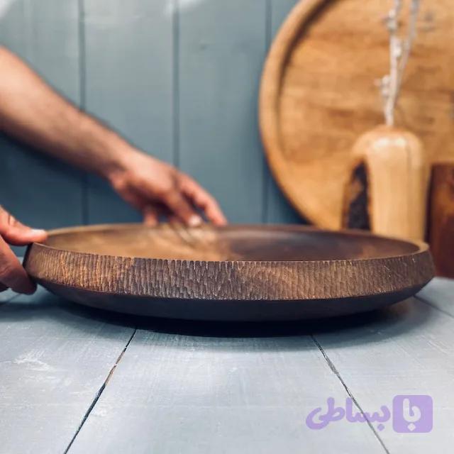 ظرف چوبی پذیرایی گردو کد 926 — تصویر 1