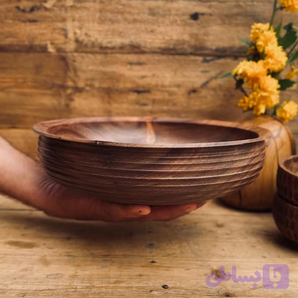 کاسه چوبی کهور کد 0320 — تصویر 1