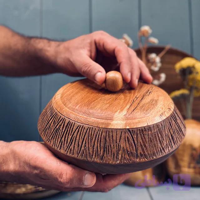 ظرف درب دار چوبی کد 966 — تصویر 1