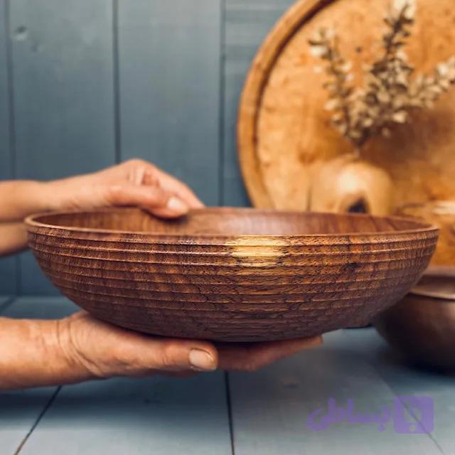 کاسه چوبی کهور کد 0235 — تصویر 1