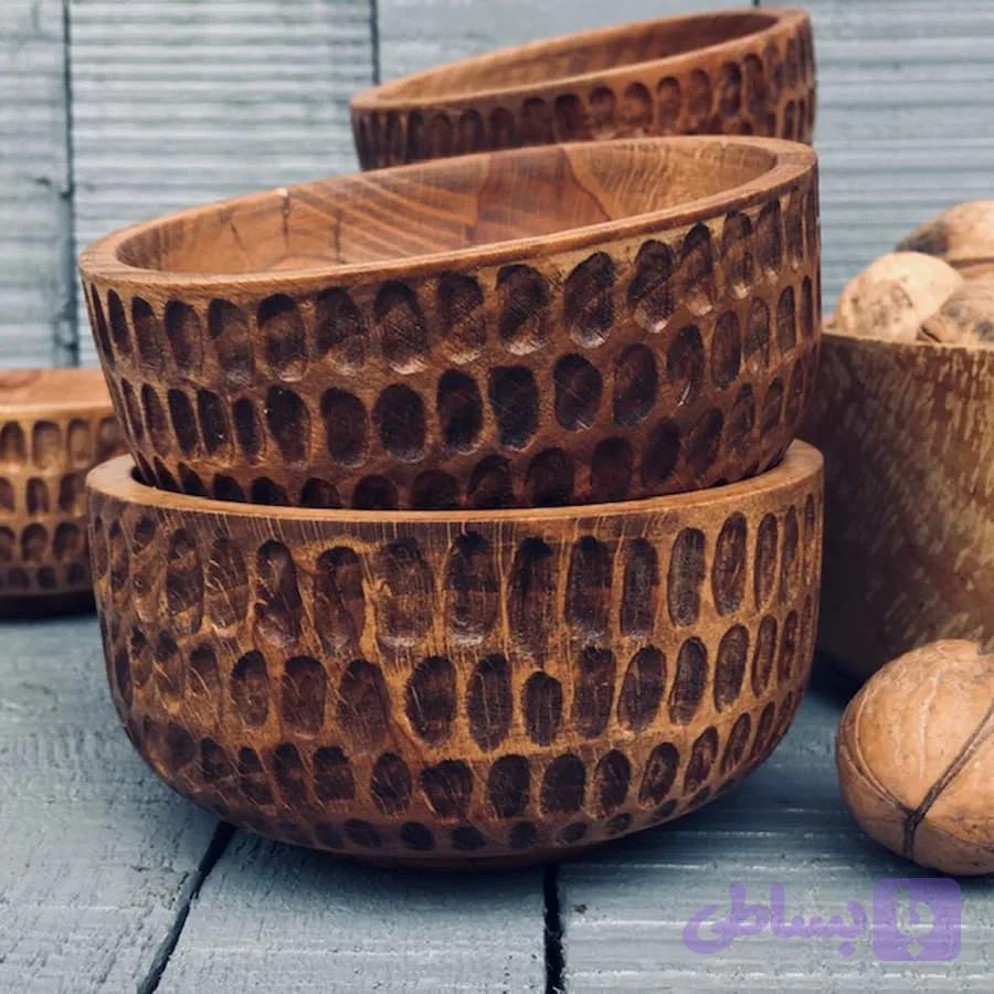 کاسه آجیل خوری چوبی کد 022 — تصویر 1