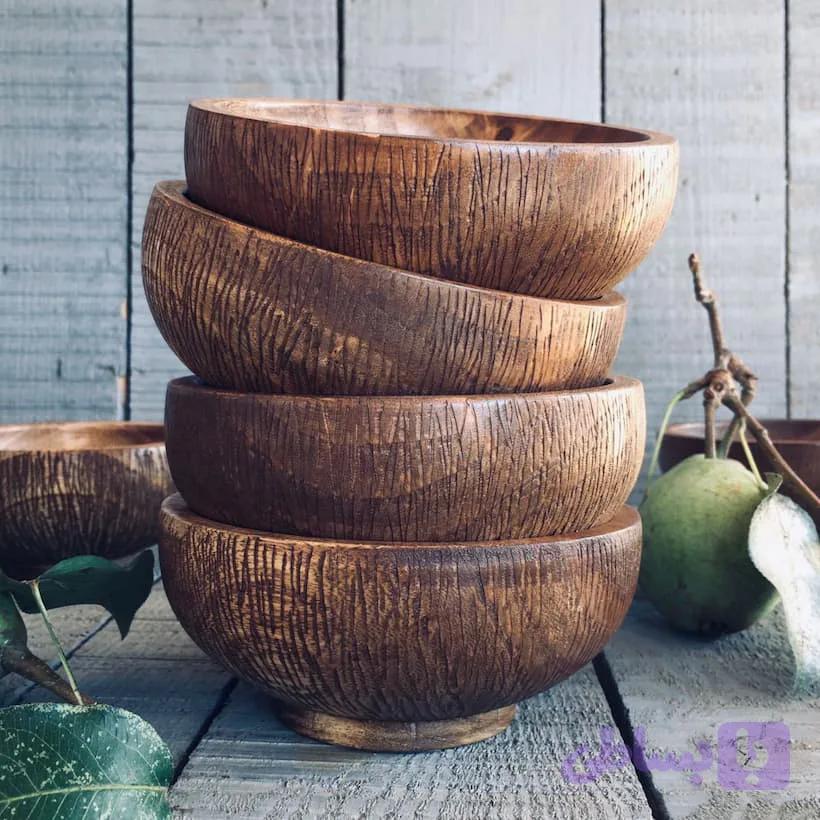 کاسه چوبی آجیل خوری کد 445 — تصویر 1