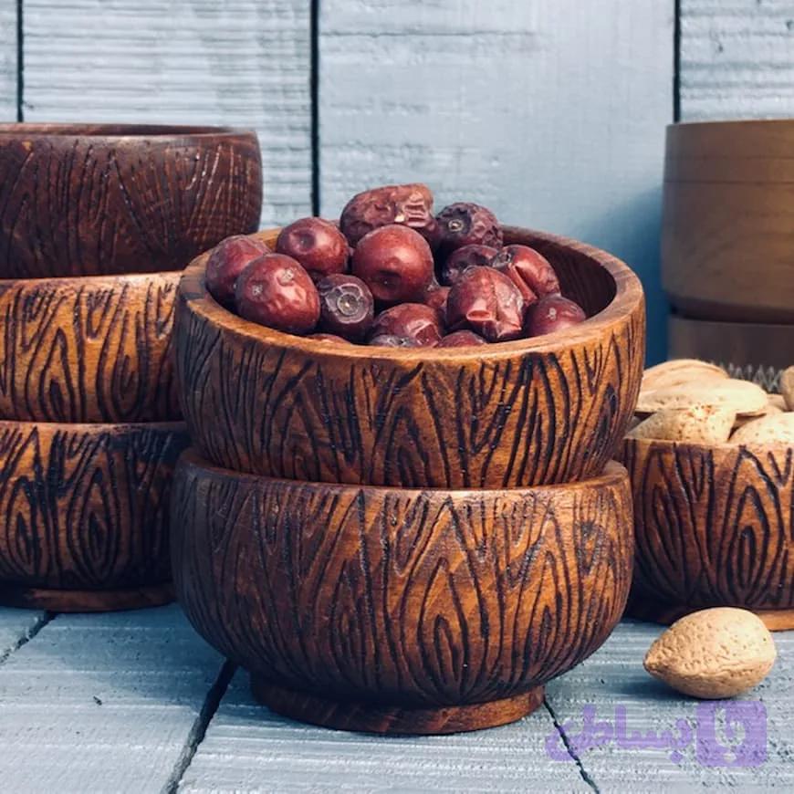 کاسه آجیل خوری چوبی کد 053 — تصویر 1