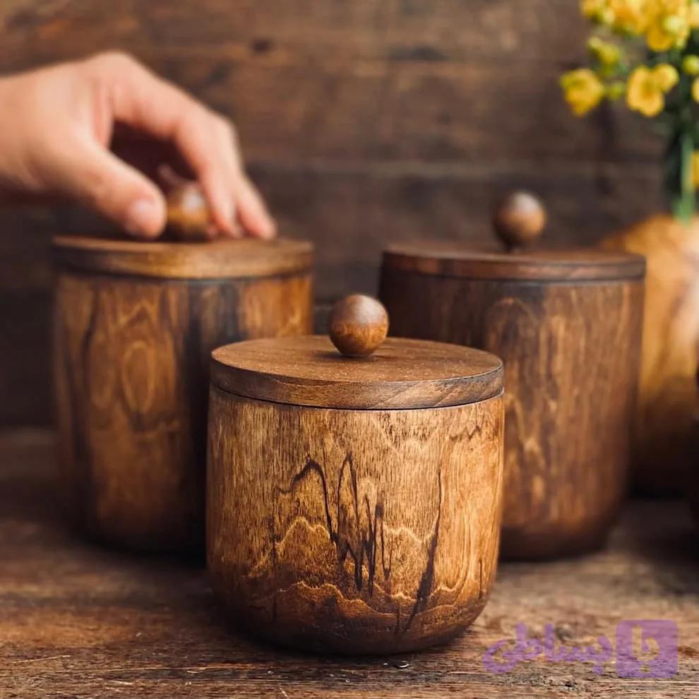 بانکه چوبی گردو کد 1083 (کد L49L0) — تصویر 1