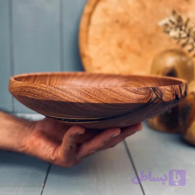 کاسه چوبی کهور کد 0256 — تصویر 1