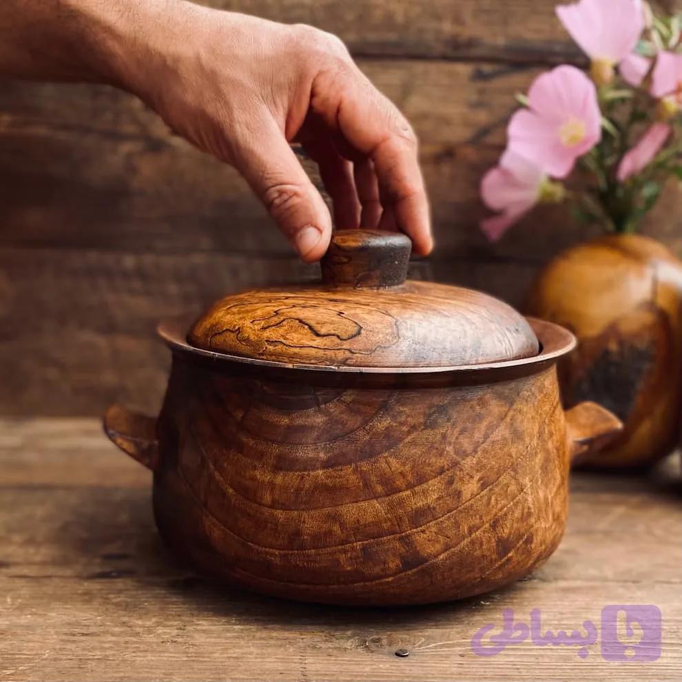 ظرف دربدار چوبی کد 100090 — تصویر 1