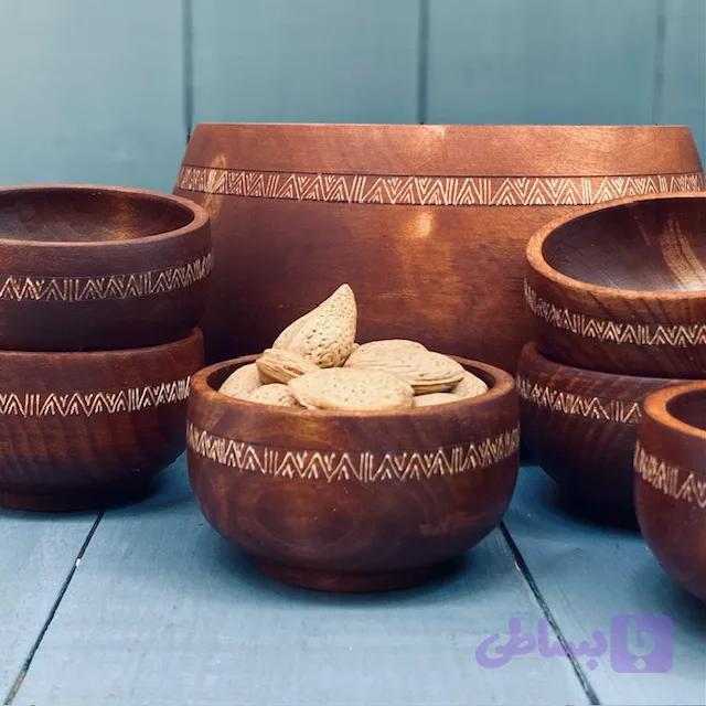 کاسه آجیل خوری چوبی کد 0171 — تصویر 1