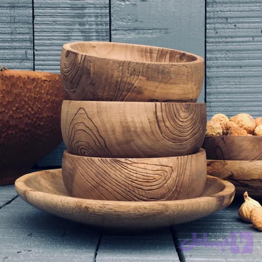 کاسه آجیل خوری چوبی کد 594 — تصویر 1