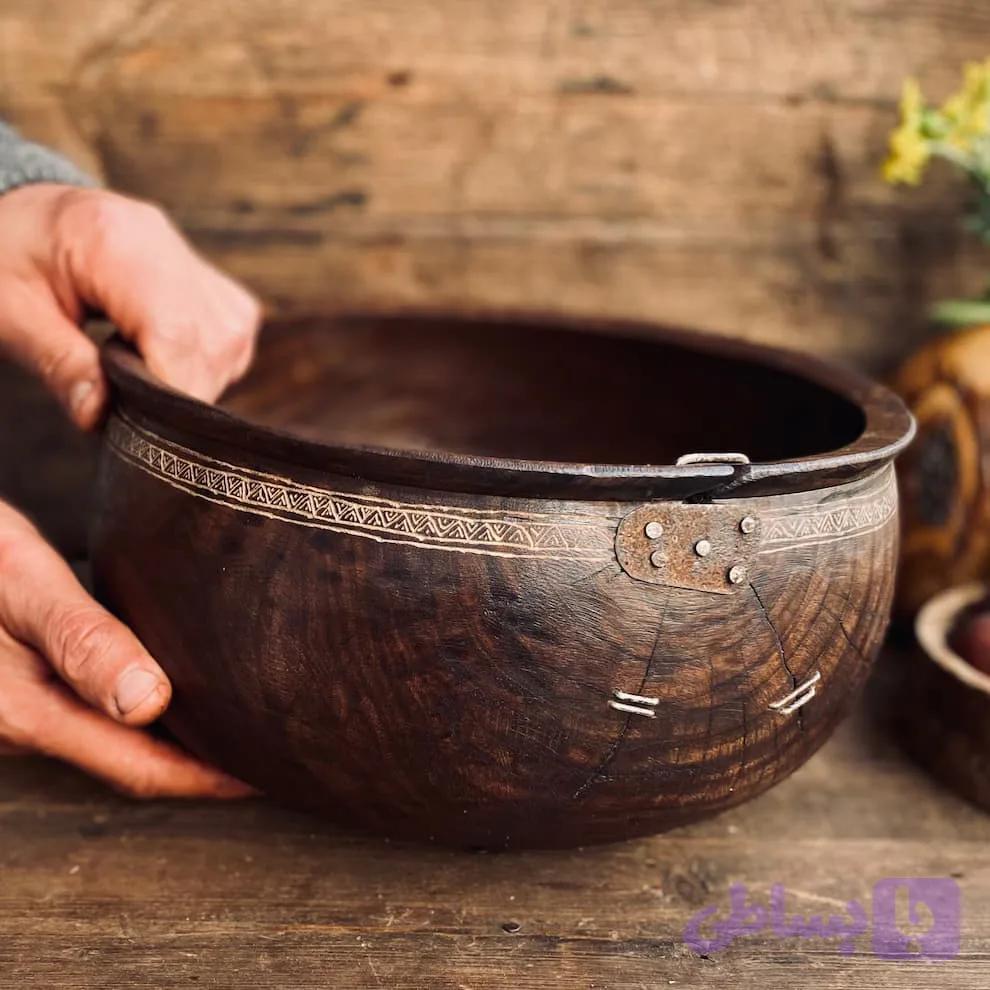 کاسه چوبی مدل پیندار کد 0428 — تصویر 1