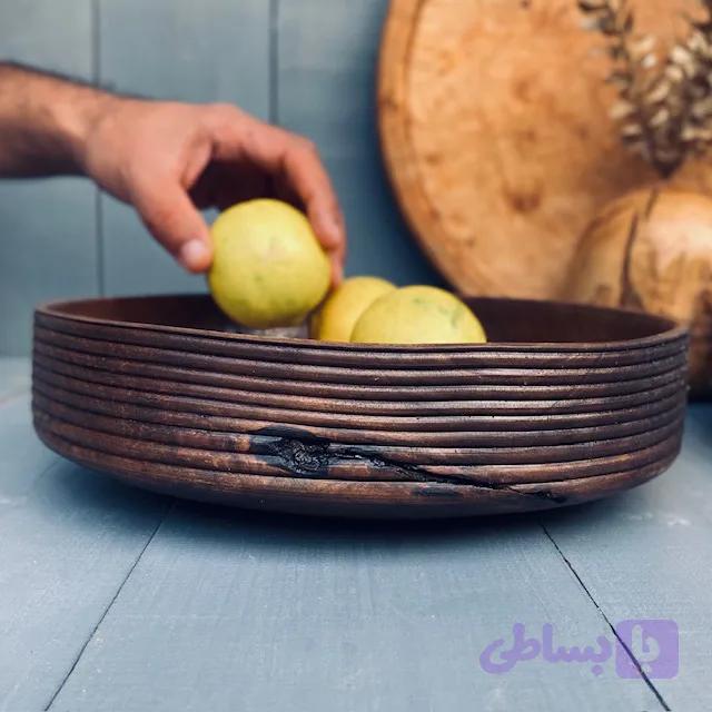 ظرف چوبی پذیرایی گردو کد 010019 — تصویر 1