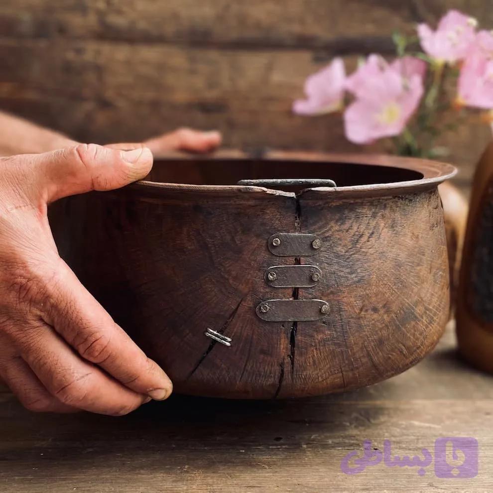 کاسه چوبی مدل پیندار کد 0516 — تصویر 1