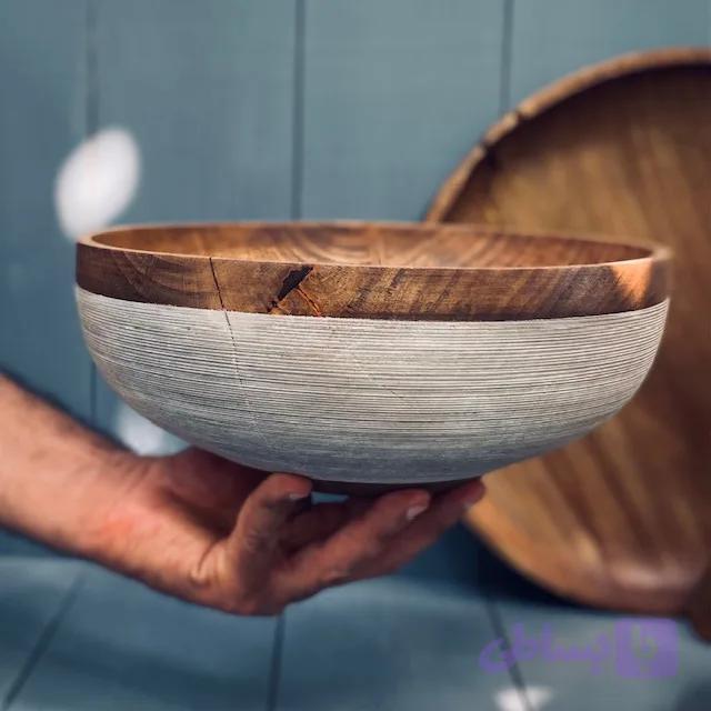 کاسه چوبی افرا کد 0200 — تصویر 1