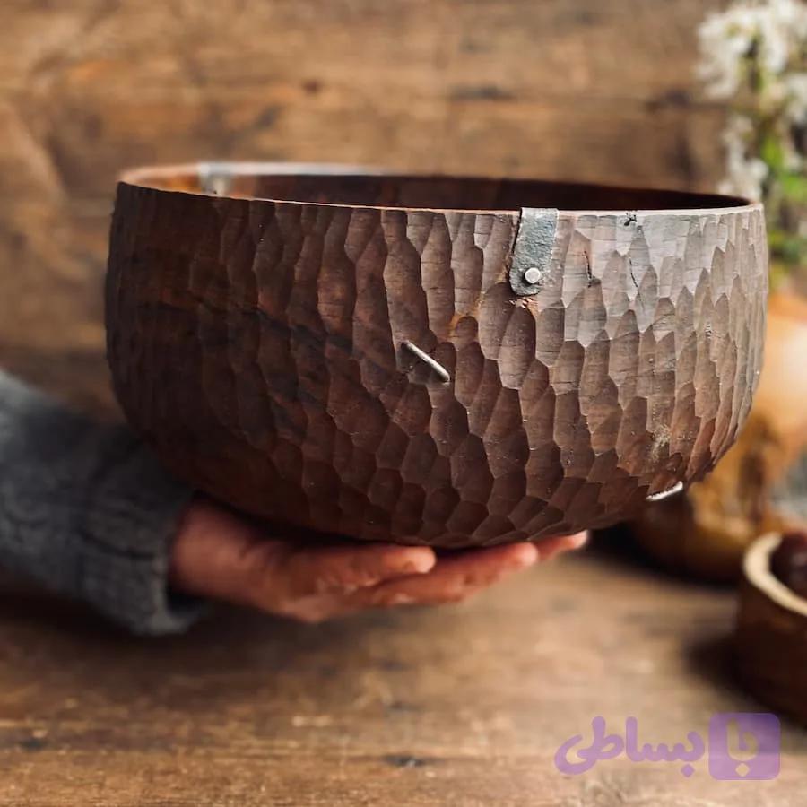 کاسه چوبی مدل پیندار کد 0459 — تصویر 1