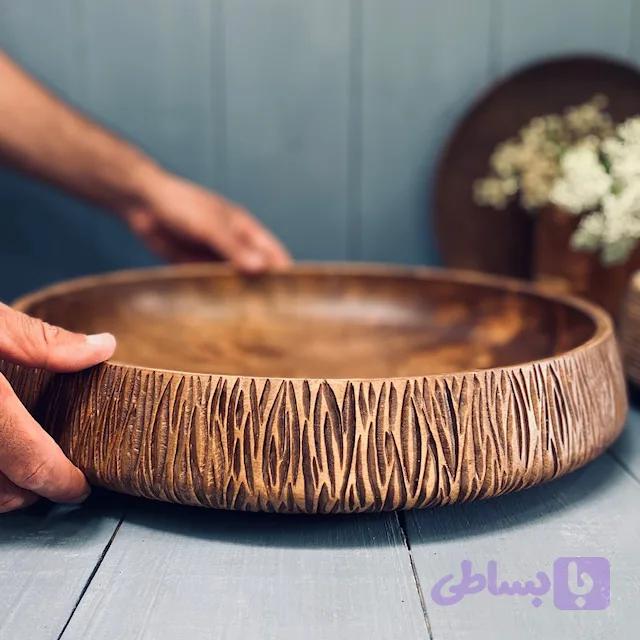 ظرف چوبی پذیرایی گلابی کد 935 — تصویر 1