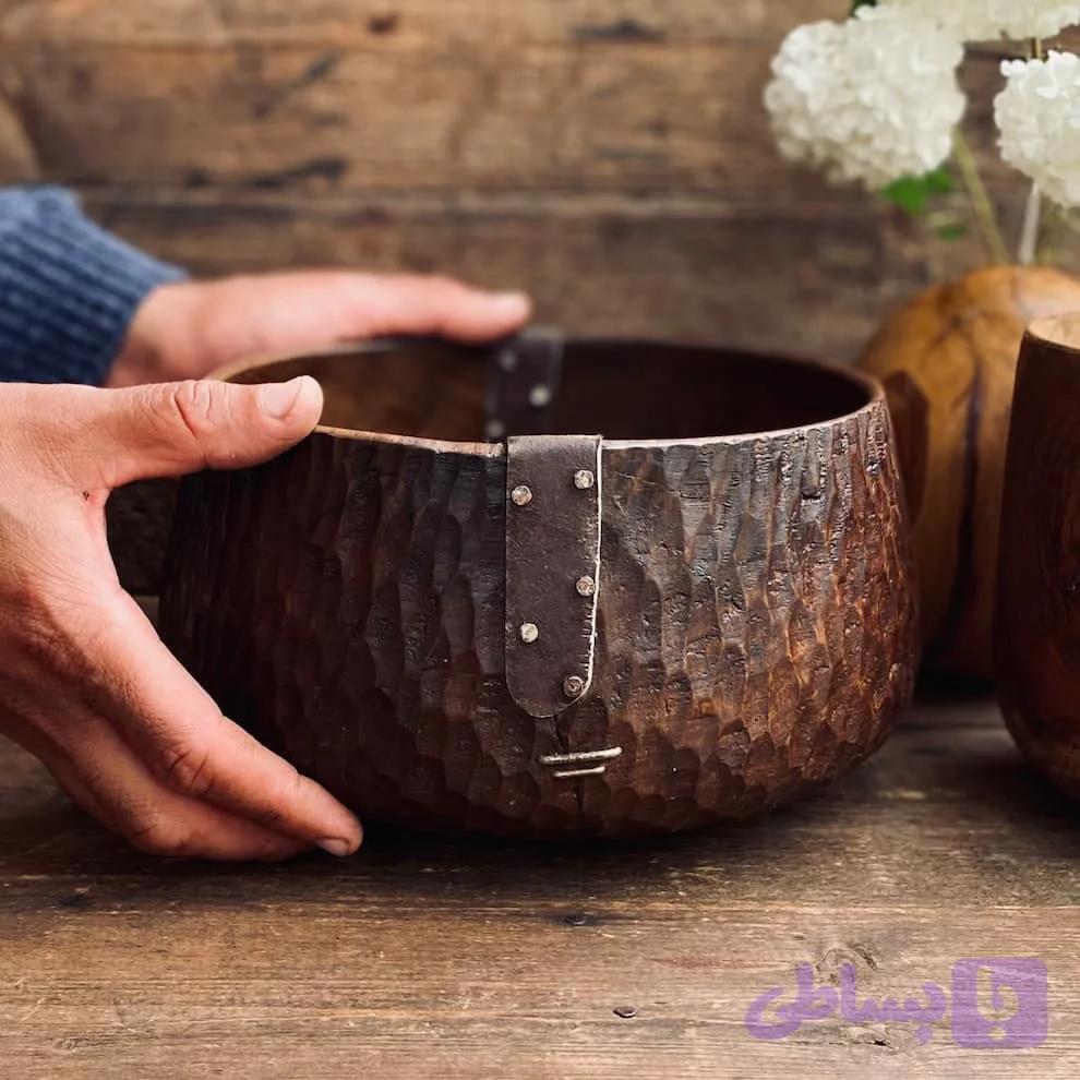 کاسه چوبی مدل پیندار کد 0490 — تصویر 1