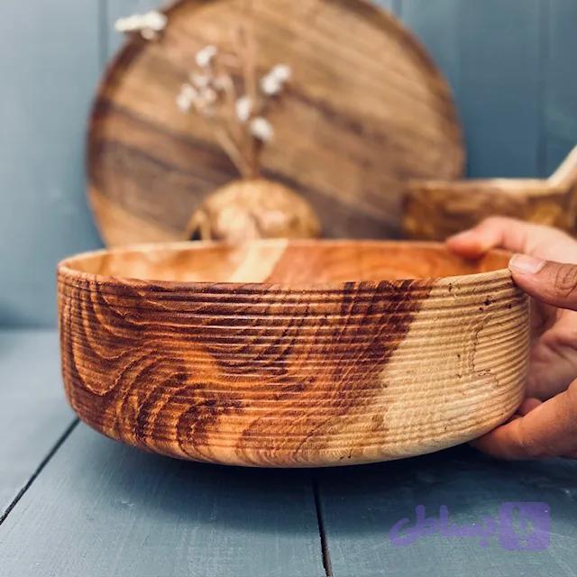 کاسه چوبی لیلکی کد 0147 — تصویر 1
