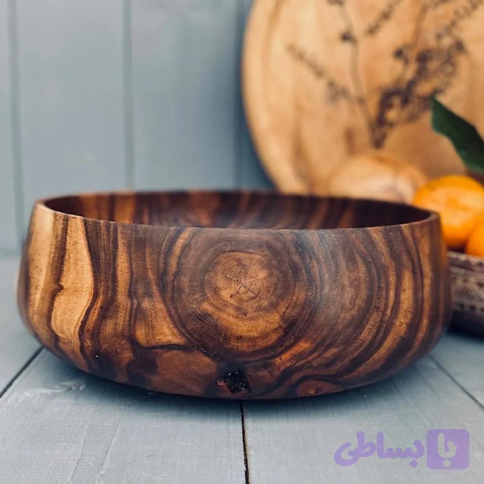 کاسه چوبی آکاسیا کد 0280 — تصویر 1