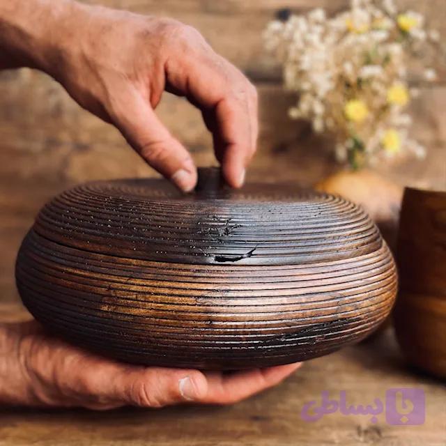 ظرف دربدار چوبی کد 100010 — تصویر 1