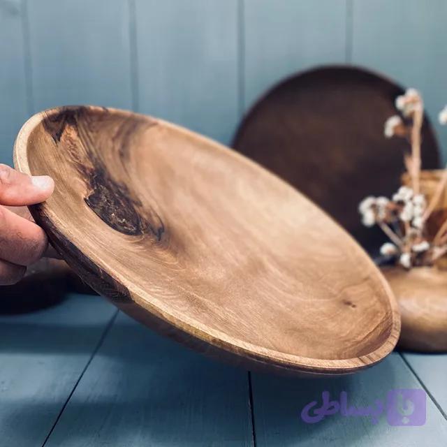 ظرف چوبی پذیرایی گردو کد 933 — تصویر 1