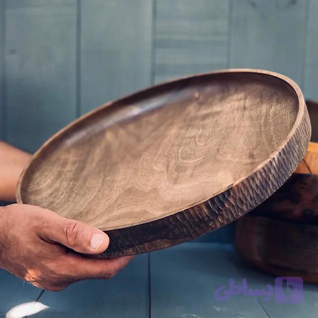 ظرف چوبی پذیرایی گردو کد 0976 — تصویر 1