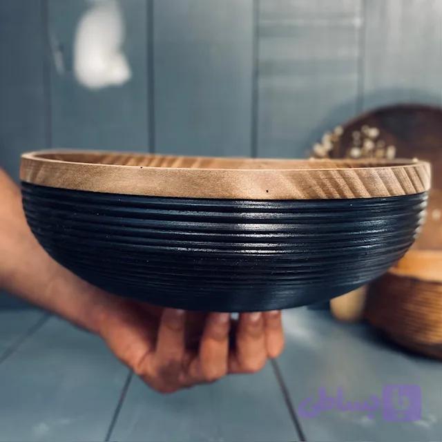 کاسه چوبی افرا کد 0225 — تصویر 1