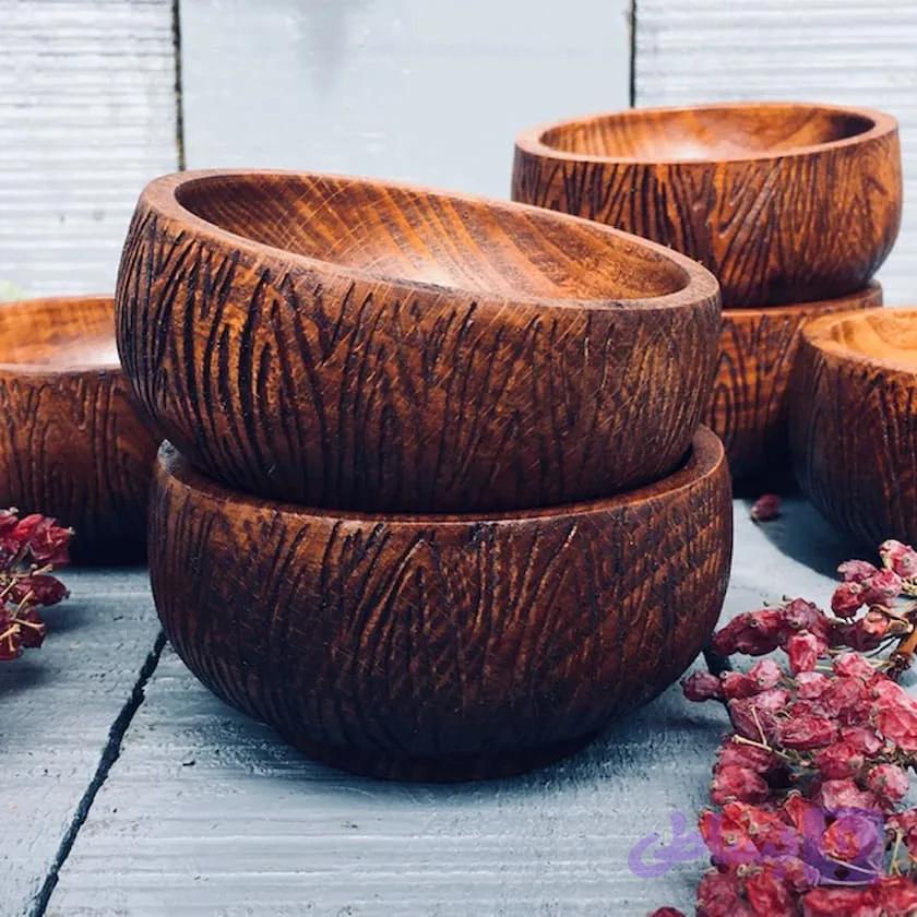 کاسه آجیل خوری چوبی کد 051 — تصویر 1
