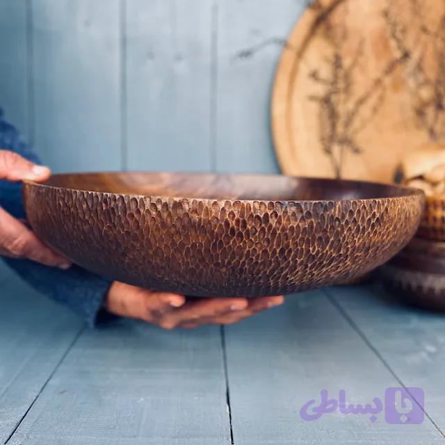 کاسه چوبی گردو کد 0288 — تصویر 1