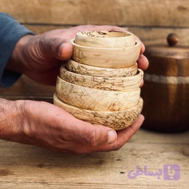 کاسه چوبی افرا کد 0277 — تصویر 1