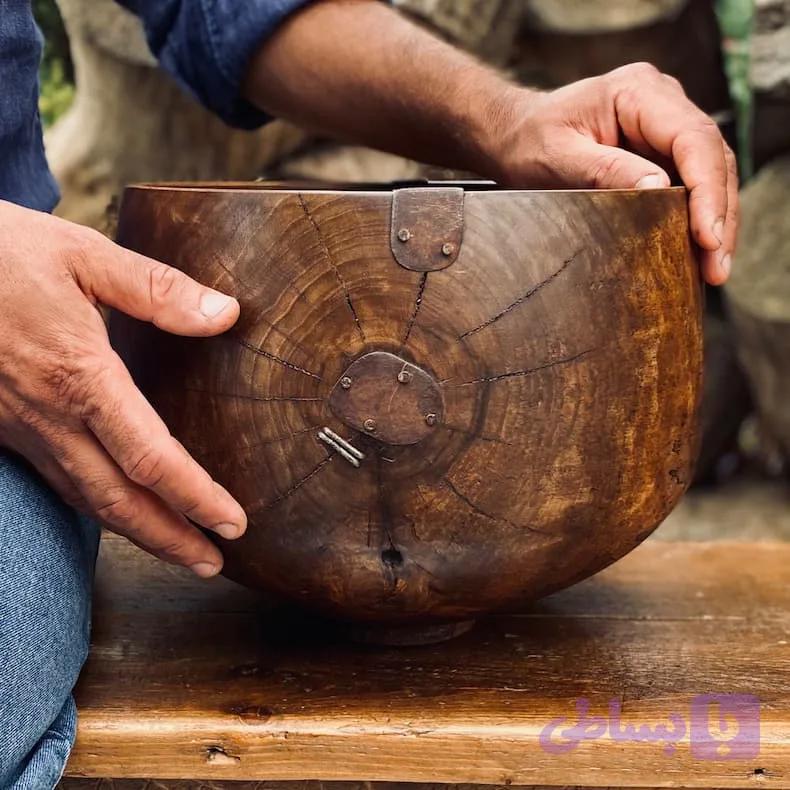 کاسه چوبی مدل پیندار کد 0546 — تصویر 1