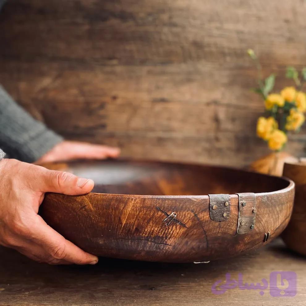 کاسه چوبی مدل پیندار کد 0471 — تصویر 1