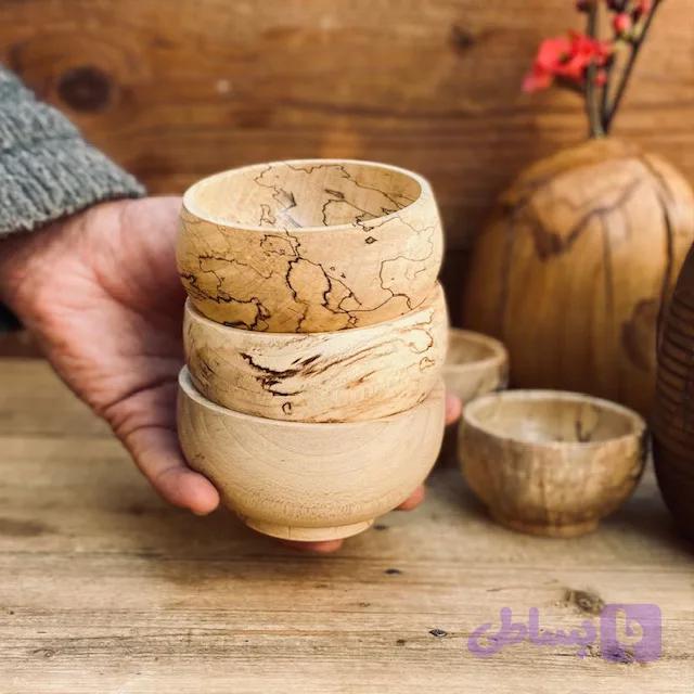 کاسه چوبی افرا کد 0278 — تصویر 1