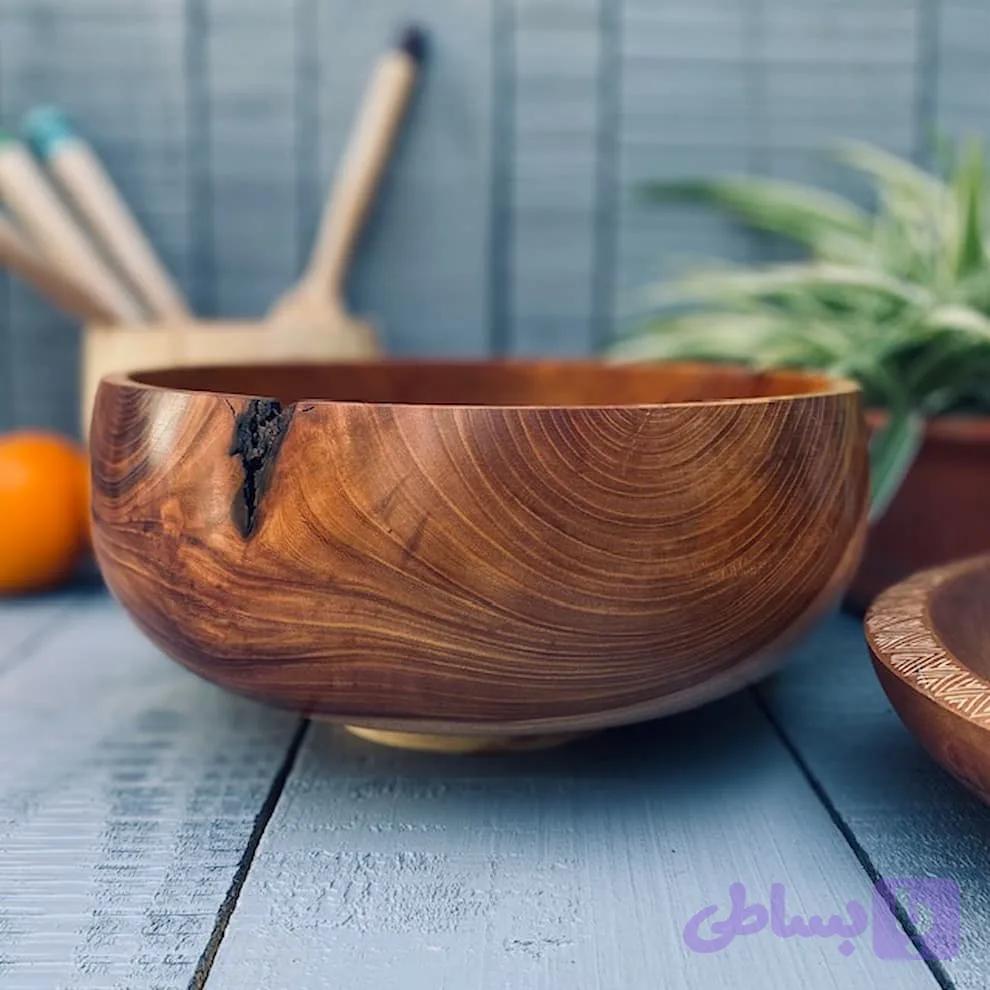 کاسه چوبی آزاد کد 0105 — تصویر 1
