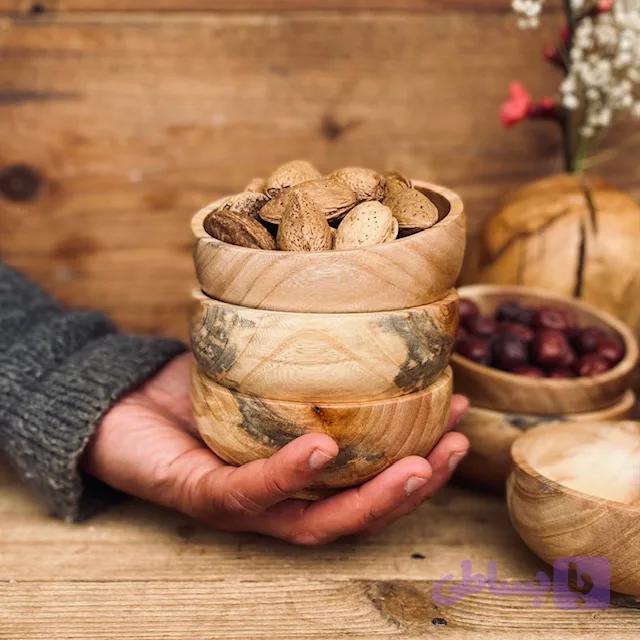 کاسه آجیل خوری چوبی کد 0174 — تصویر 1