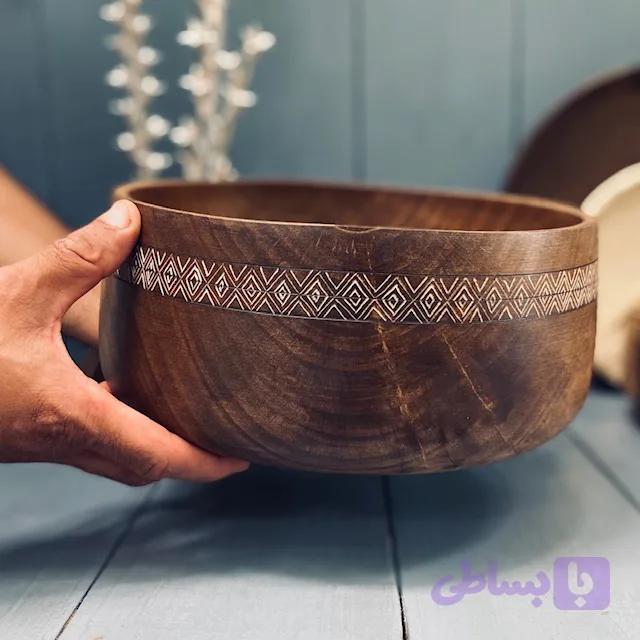 کاسه چوبی دکوری کد 0182 — تصویر 1