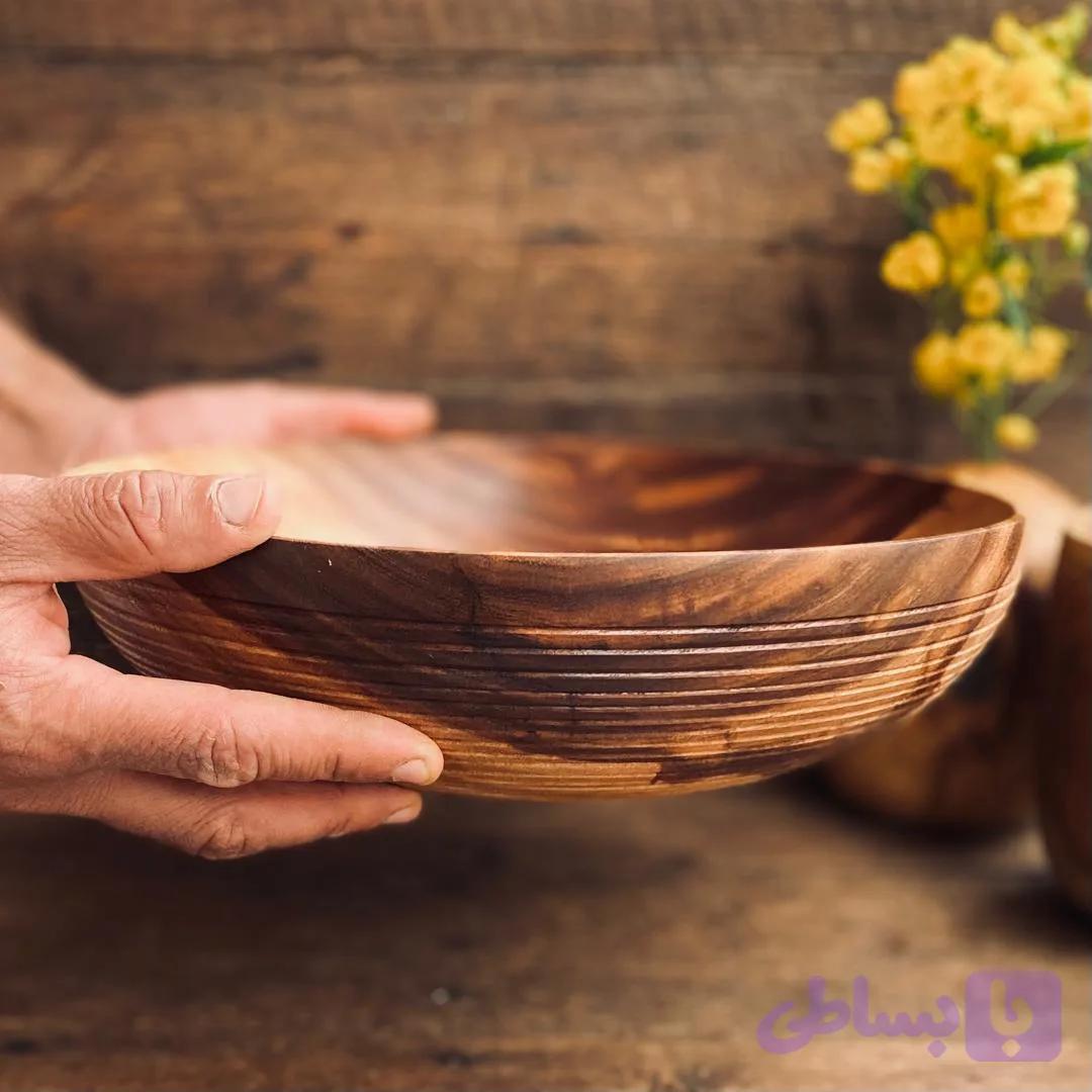 کاسه چوبی آکاسیا کد 0386 — تصویر 1
