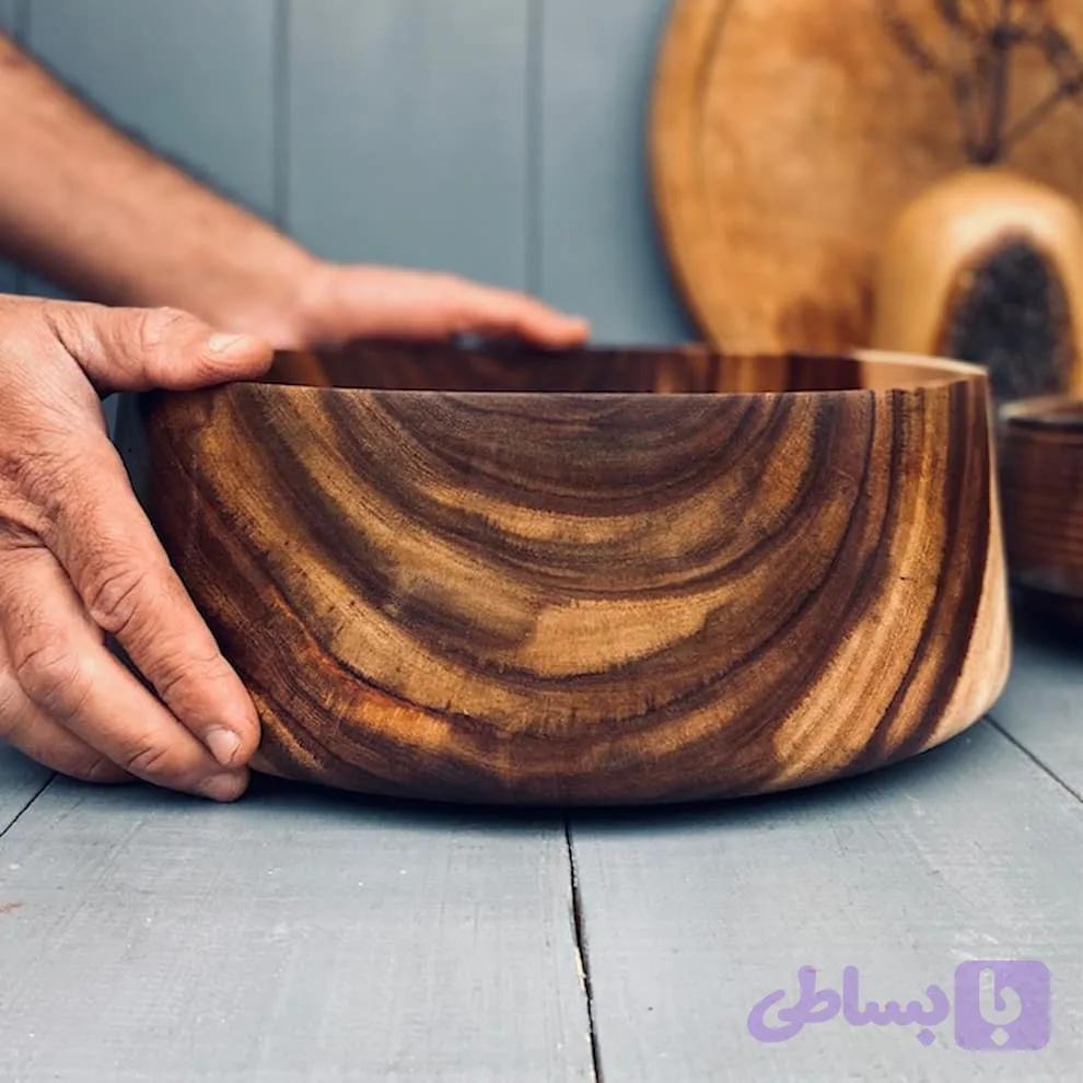 کاسه چوبی آکاسیا کد 0265 — تصویر 1
