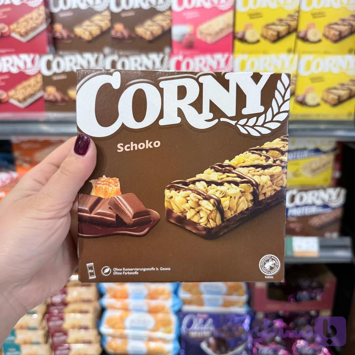 غلات بار (کورنی) عسل و موز شکلاتی 6 عدد 25 گرم CORNY Schoko-Banane
