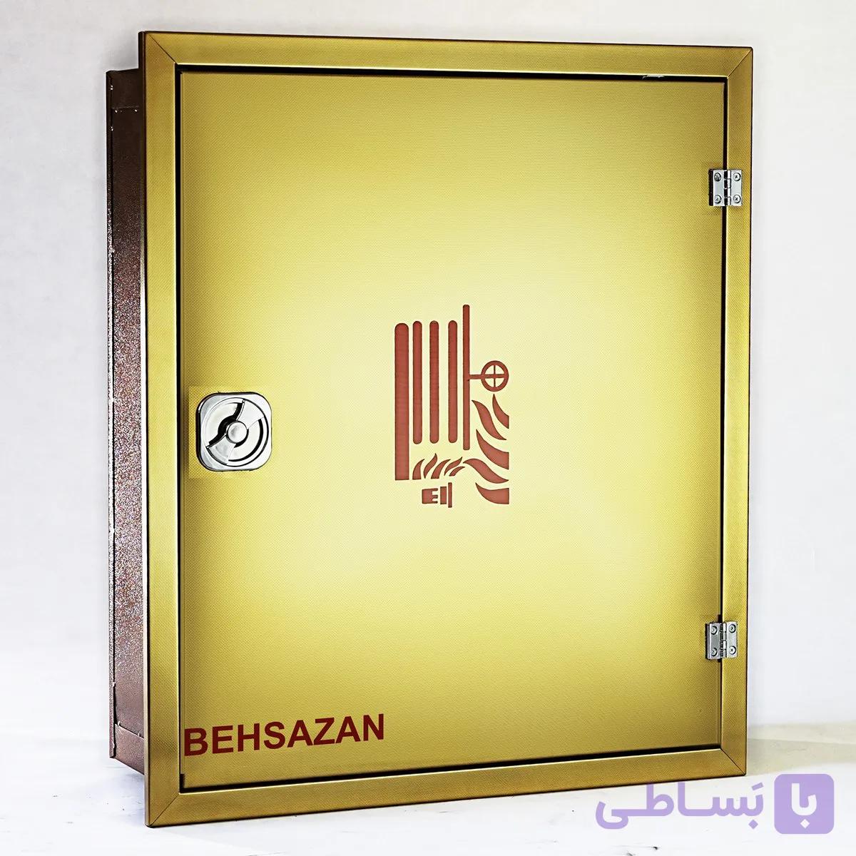 جعبه آتش نشانی تک کابین درب طلایی طرح دار بهسازان