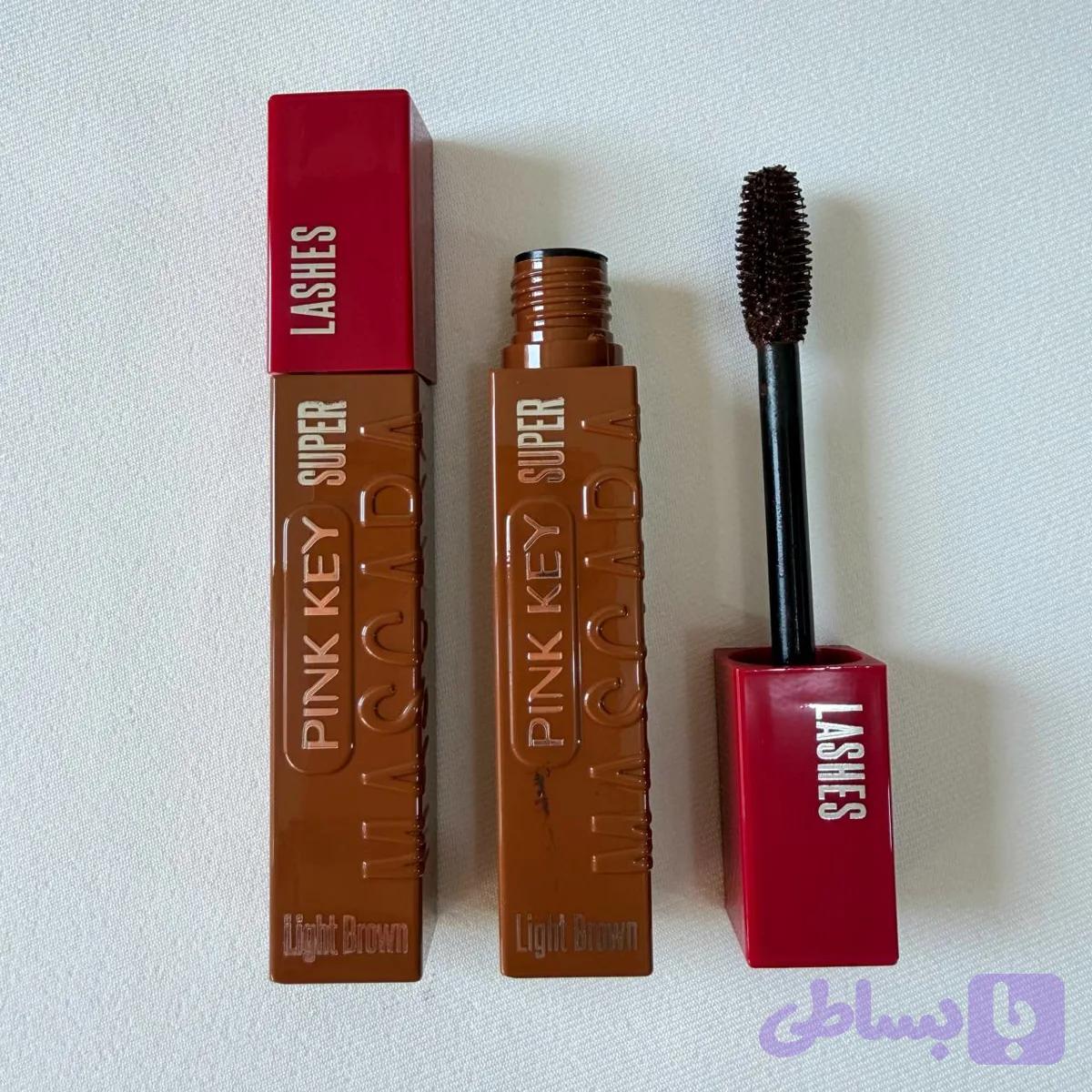 ریمل قهوه‌ایی روشن برند pink key — تصویر 1