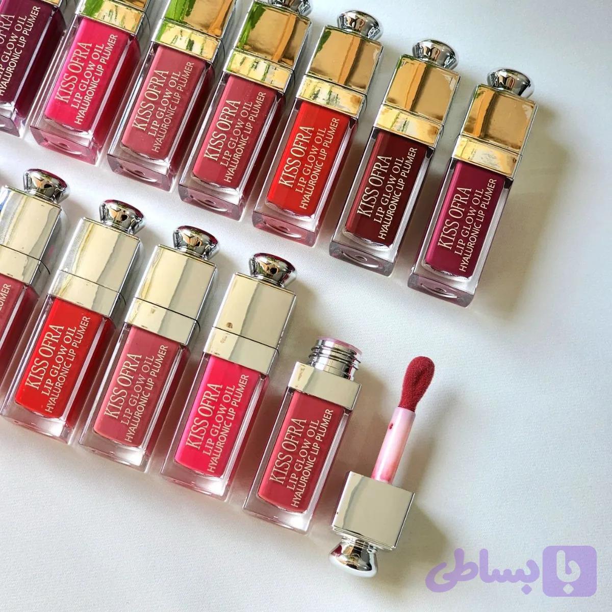 رژ جامد KISS OFRA Lip Glow Oil Hyaluronic Lip Plumer — تصویر 1