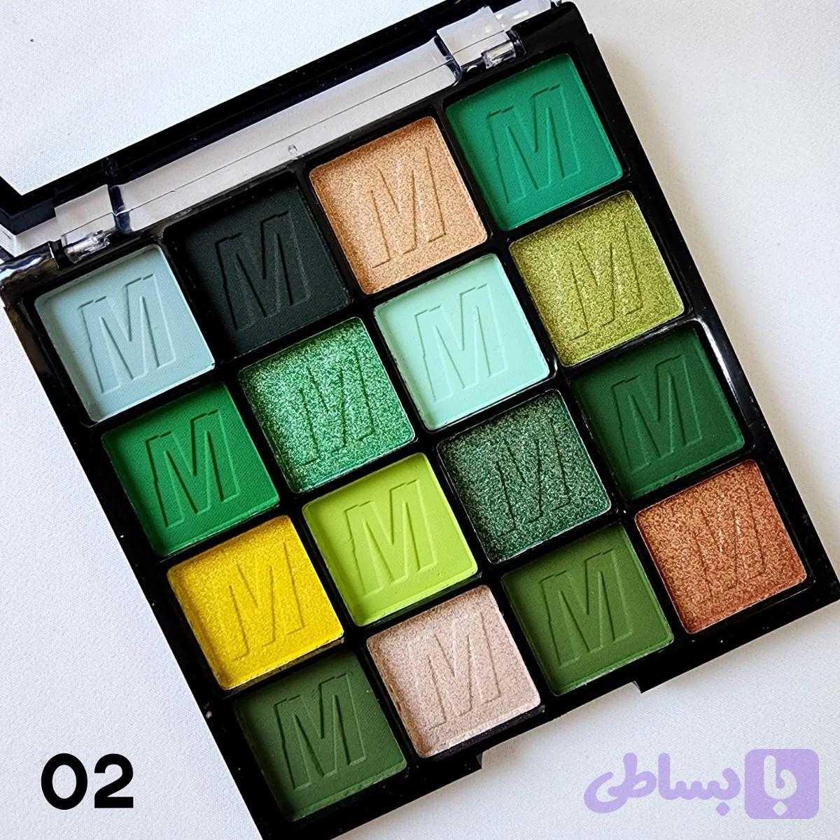 پالت سایه تابستانی16 رنگ برند Miss Lara