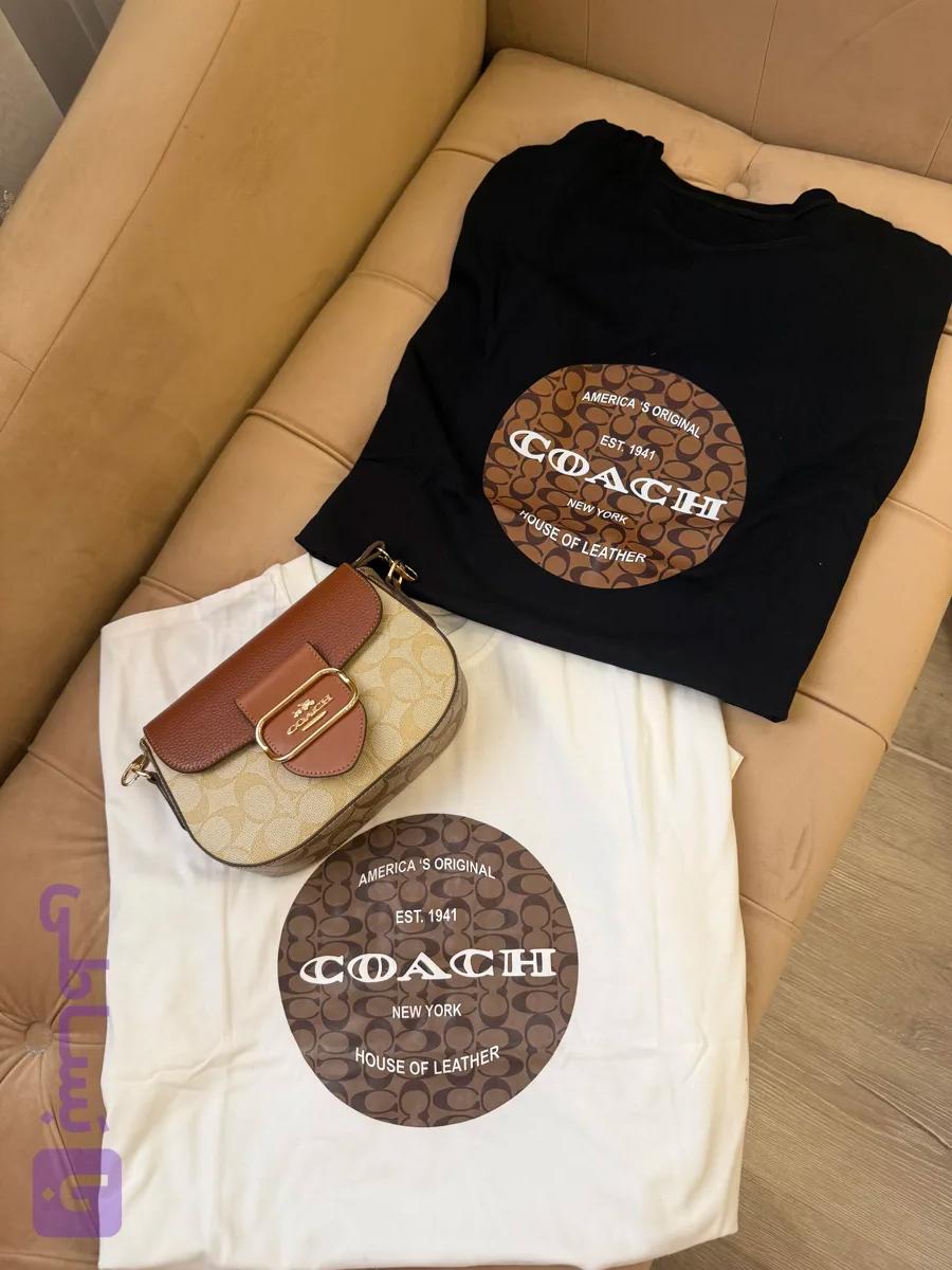 تیشرت لانگ چاپی طرح coach کوچ