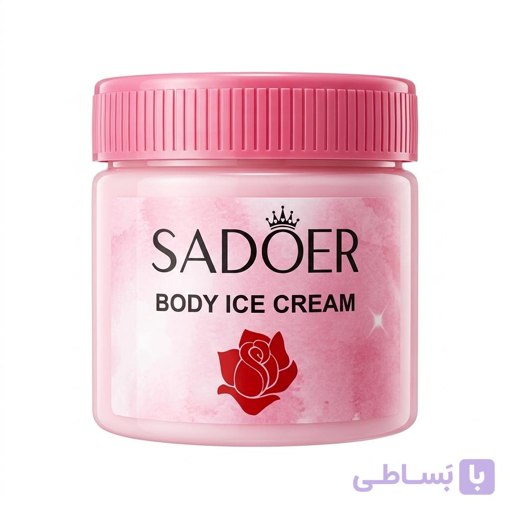 کرم بدن یخی SADOER مدل Rose Scent – خنک کننده و آبرسان قوی