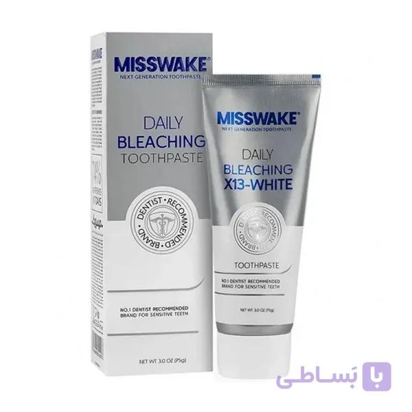 خمیر دندان میسویک MISSWAKE مدل دیلی بلیچینگ حجم 75 ML